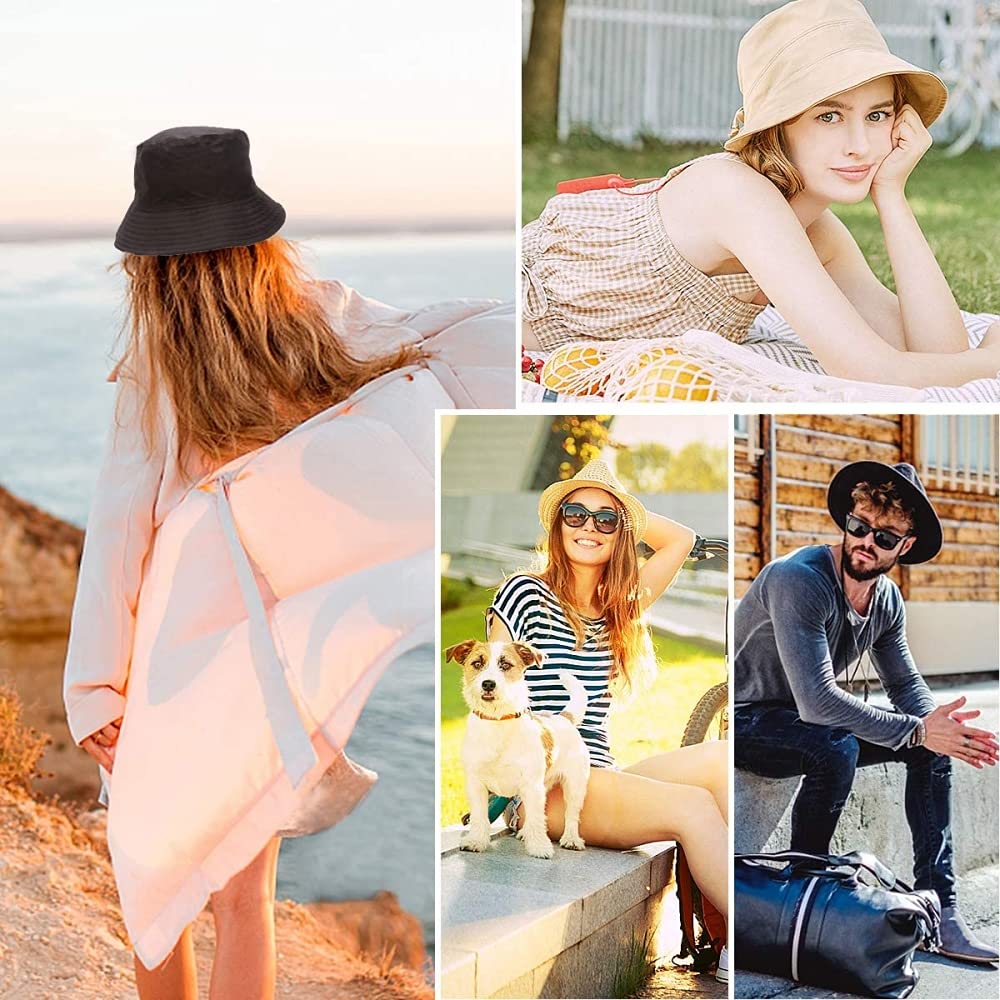 PALAY Bucket Hat for Women Cotton with Cherry Print Reversible Summer Sun Fisherman Outdoor Cap Beach Hat for Girls Teens PALAY Bucket Hat for Women Cotton with Cherry Print Reversible Summer Sun Fisherman Outdoor Cap Beach Hat for Girls Teens
